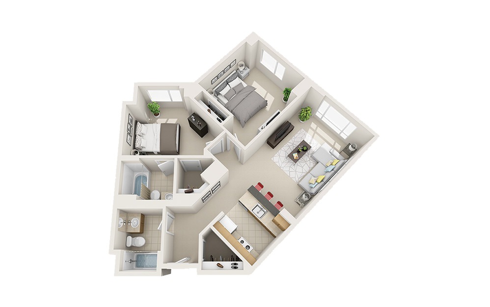 Harbor - 2 bedroom floorplan layout with 2 baths and 968 to 1074 square feet. Harbor - 2 bedroom floorplan layout with 2 baths and 968 to 1074 square feet.